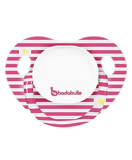 Badabulle Marinière Physiological Soother Pink - Pack of 2