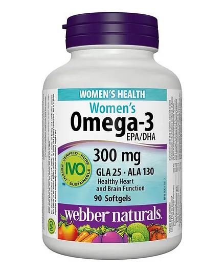 WEBBER NATURALS  Omega-3 Dietary Supplement - 90 Softgels