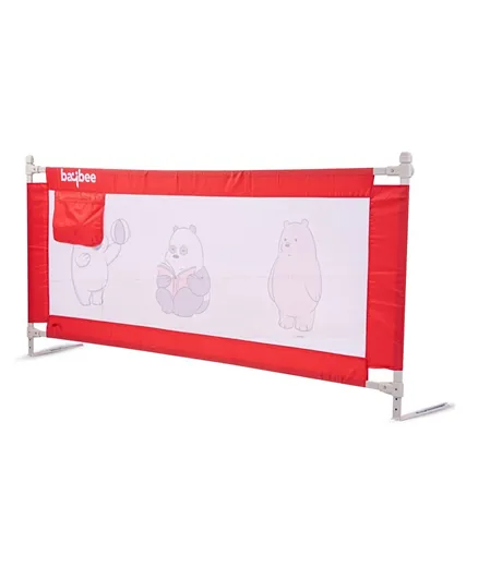 Baybee Bed Rail Guard Barrier - Red