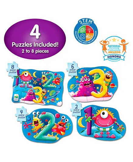 The Learning Journey Mf Puzzle Set 4 In-A-Box 123 - 2 to 8 Pieces