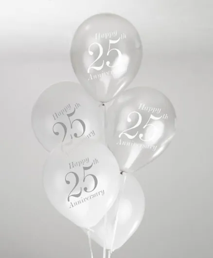 Neviti Vintage Romance 25th Anniversary Balloons - 8 Pieces