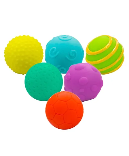little Hero Textured Ball Pack of 6 - Multicolor