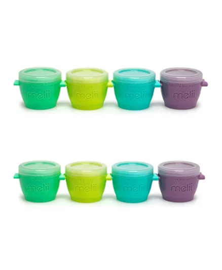 Melii Snap & Go Pods Containers Pack of 8  - 118mL