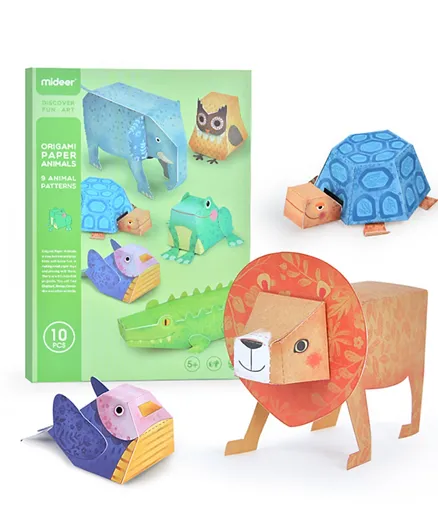 Mideer Paper Animals Origami Set - 10 Pieces
