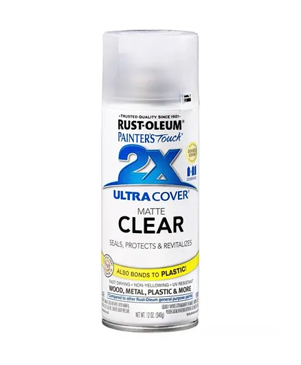 RustOleum PT 2X Flat Paint Spray - Matt Clear