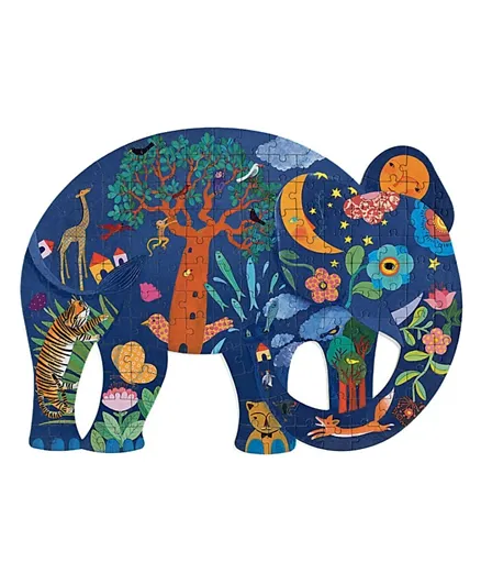 دجيكو - أحجية قطع تركيب بتصميم فيل ، متعددة الألوان - 150 قطعة