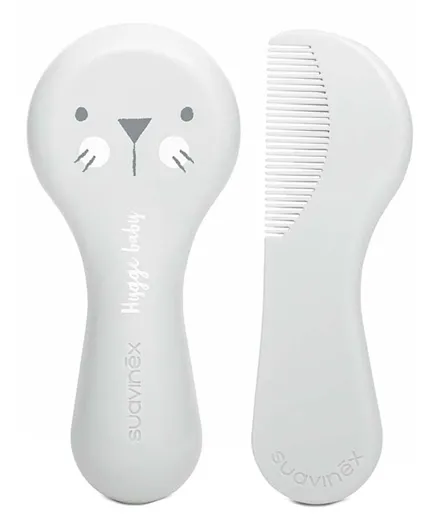 Suavinex White Brush Comb Set - White