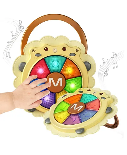 Tumama Electric Flat Drum Toy With Lights And Sound