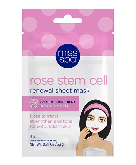 Miss Spa Rose Stem Cell Renewal Sheet Mask - 23g