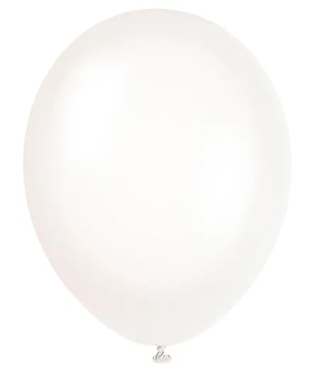 Unique Balloon Pack of 10 Transparent White - 12 Inches