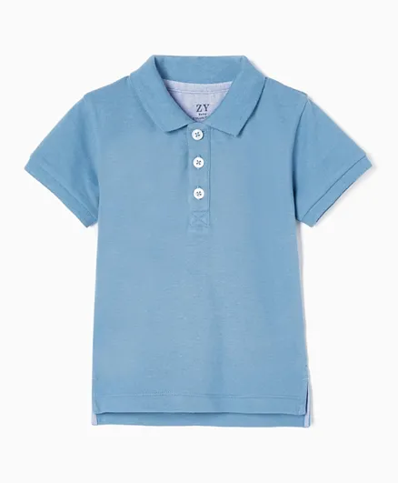 Zippy Oxford Detailed Polo T-Shirt - Blue