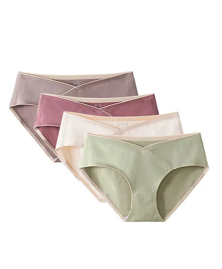 Sunveno Maternity Seamless Low Waist Briefs - Set of 4