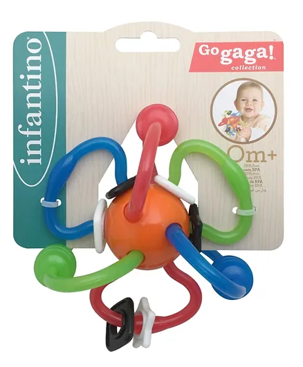 Infantino Rattle with Teether - Multicolor