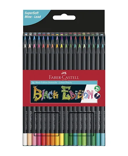 أقلام تلوين إديشن السوداء من فابر كاستل - 36 لون