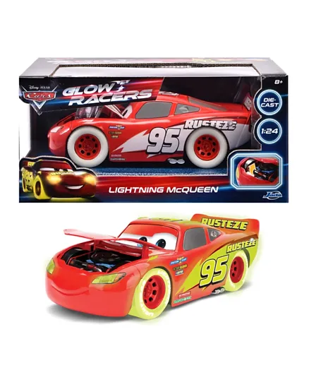 Jada Mcqueen Glow Racer Lightning Die Cast Car