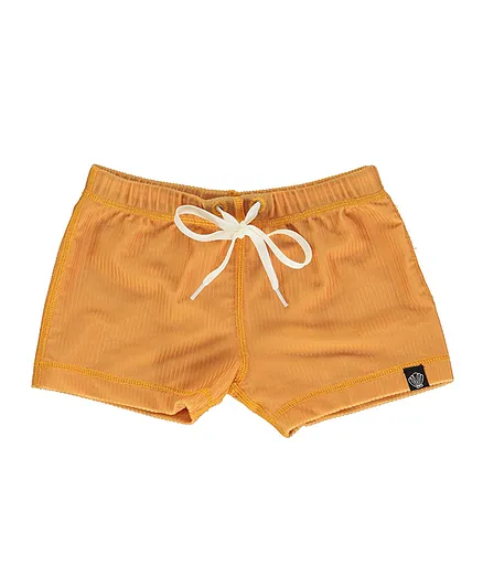Beach & Bandits Golden Ribbed Swim Shorts - Golden