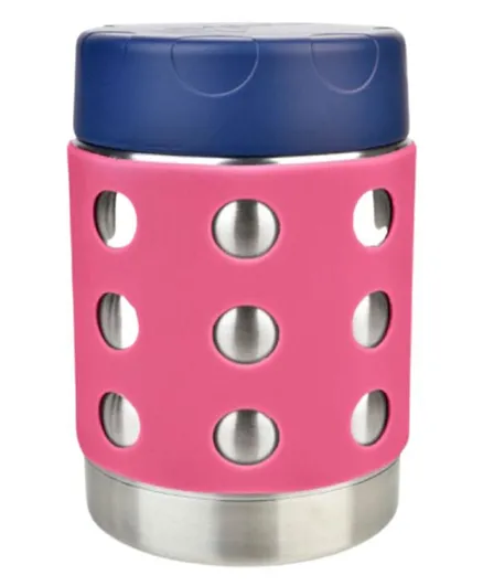LunchBots Thermal Dots Food Jar Pink - 350mL