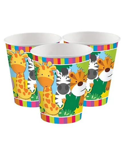 Amscan Jungle Friends Cups - Pack of 8