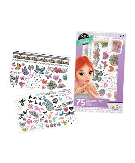 BUKI FRANCE Wash Off Tattoos 75 Pieces - Assorted