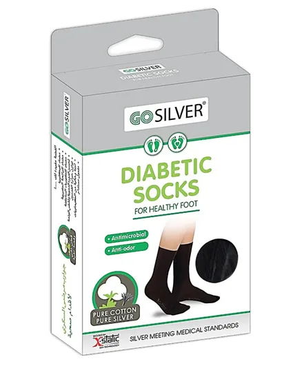 Go Silver Diabetic Socks - Grey
