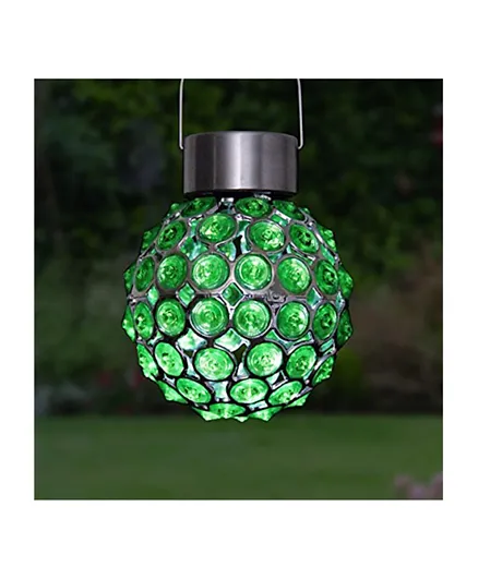 Exhart Solar Hanging Acrylic Ball - Green