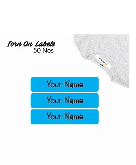 Ajooba Personalised Iron On Clothing Labels ICL 3013 - Pack Of 50