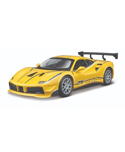 Bburago Ferrari 488 Challenge Die-cast Metal Model Car - Yellow