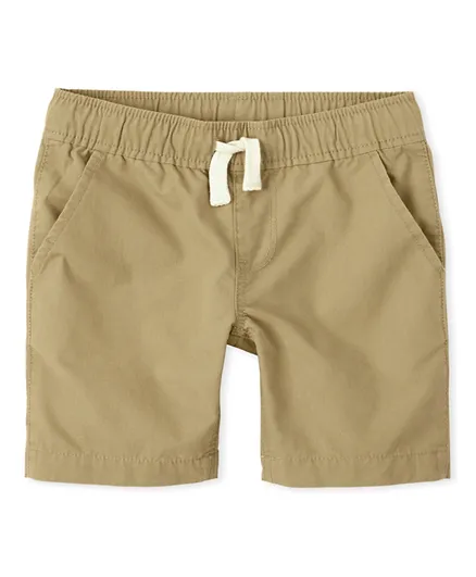 The Children's Place Solid Stretch Shorts - Khaki