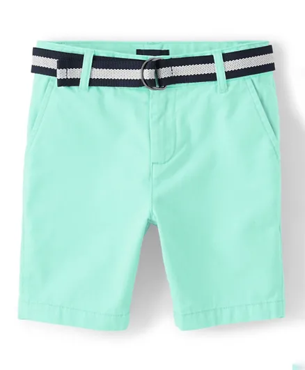 The Children's Place Chino Shorts With Belt - Aqua Blue