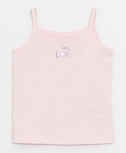 LC Waikiki Little Love Print Singlet Neck Slip - Pink
