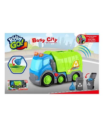 Kiddy Free Wheel Garbage Truck With Lights & Sound