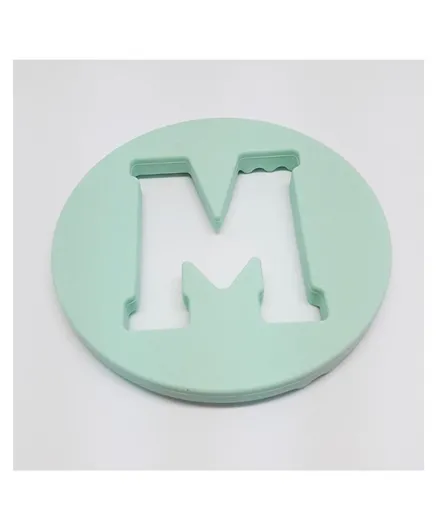 One.Chew.Three - Alphabet Chews Silicone Letter Teething Disc M - Mint
