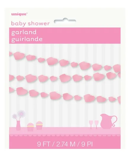 Unique Baby Bootie Pink Garland - 274 cm