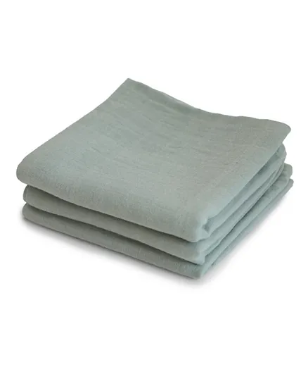 Mushie Muslin Cloth 3-pack Organic Cotton - Sage