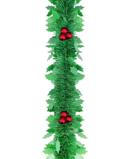 Christmas Magic Christmas Tinsel Garland with Baubles