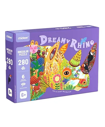 Mideer Dreamy Rhino Puzzle - 280 Pieces