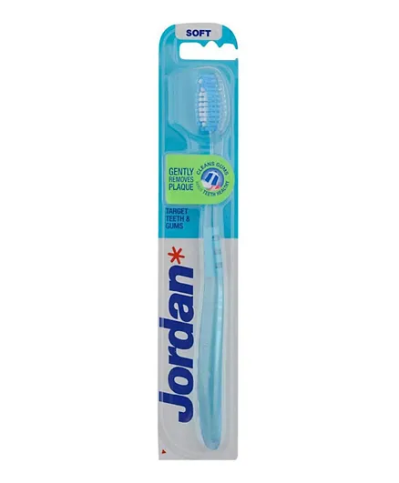 Jordan Oral Care Target Teeth & Gum Toothbrush Small - Blue
