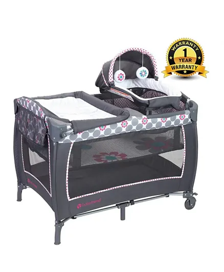 Baby Trend Lil Snooze Deluxe II Nursery Center - Daisy Dots