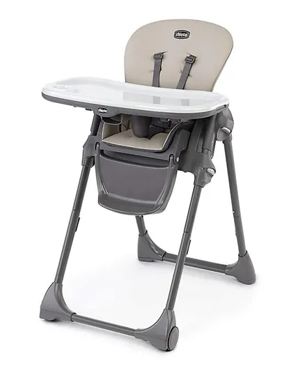 Chicco Taupe Polly Space-Saving Fold High Chair