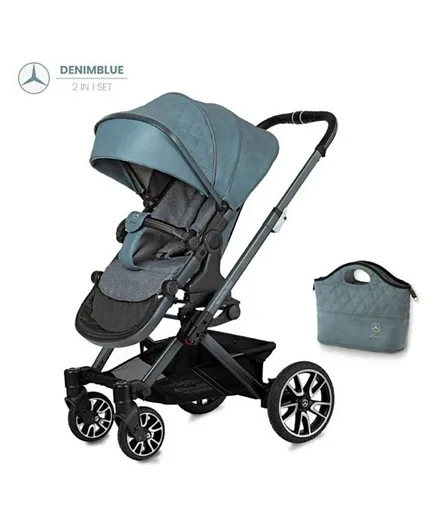 Mercedes-Benz Avantgarde GTX Baby Stroller With Bag2go Bag - Denim Blue