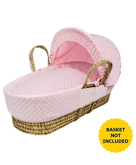 Kinder Valley Dimple Moses Basket Bedding Set - Pink