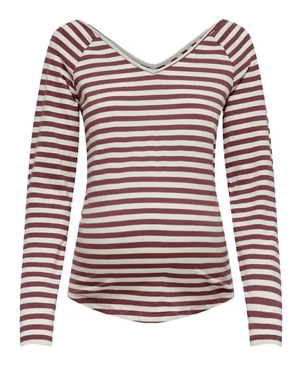 Only Maternity Top - Maroon