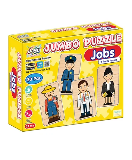 Akar Toys Jagu 2 Parts Job Jumbo Puzzle - 20 Pieces