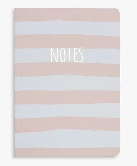 Belly Button Pink Stripes A5 Notebook - Multicolor