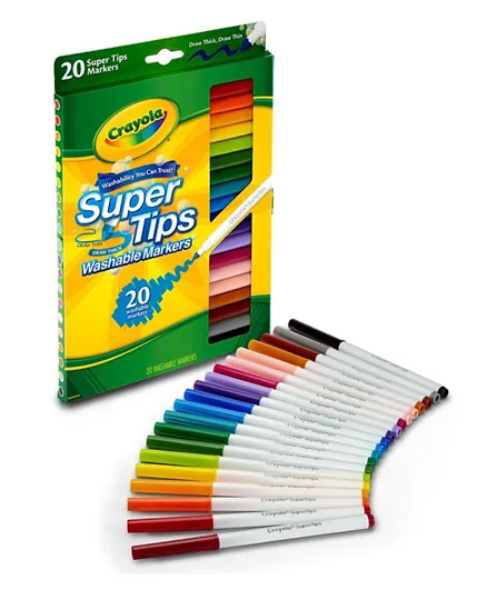 Crayola Washable Super Tips Markers - Pack of 20