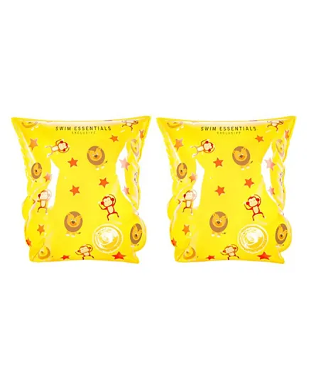 Swim Essentials Inflatable Swimming Armbands - Yellow Circus