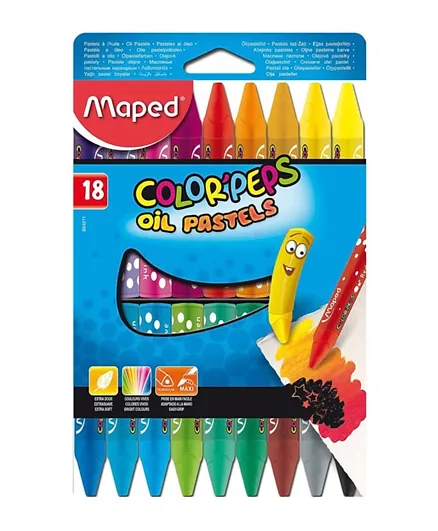 Maped Colorpeps Oil Pastel Multicolor- Pack of 18