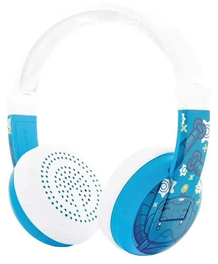 Buddyphones Wave Bluetooth Kids Headphones Waterproof Robot - Blue