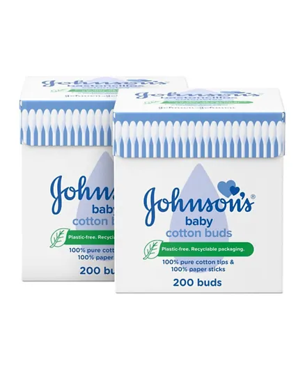Johnson & Johnson Baby Cotton Buds Pack of 2 - 400 Pieces