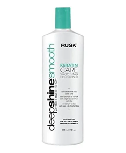 Rusk Deep Shine Smooth Advanced Marine Therapy Keratin Care Smoothing Conditioner - 355mL